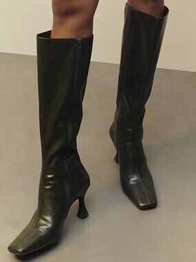 Jeffrey Campbell Checkmate Boots size 6.5 GREEN new in box